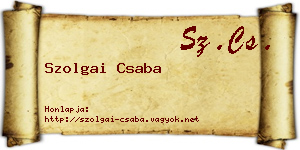 Szolgai Csaba névjegykártya
